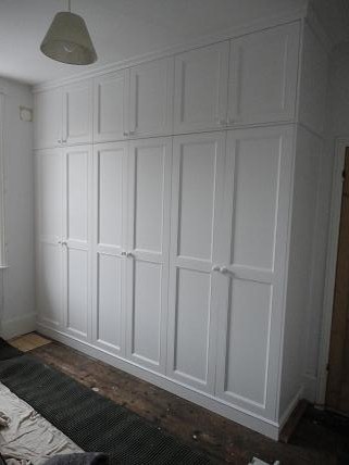 White painted fully fitted  wardrobe